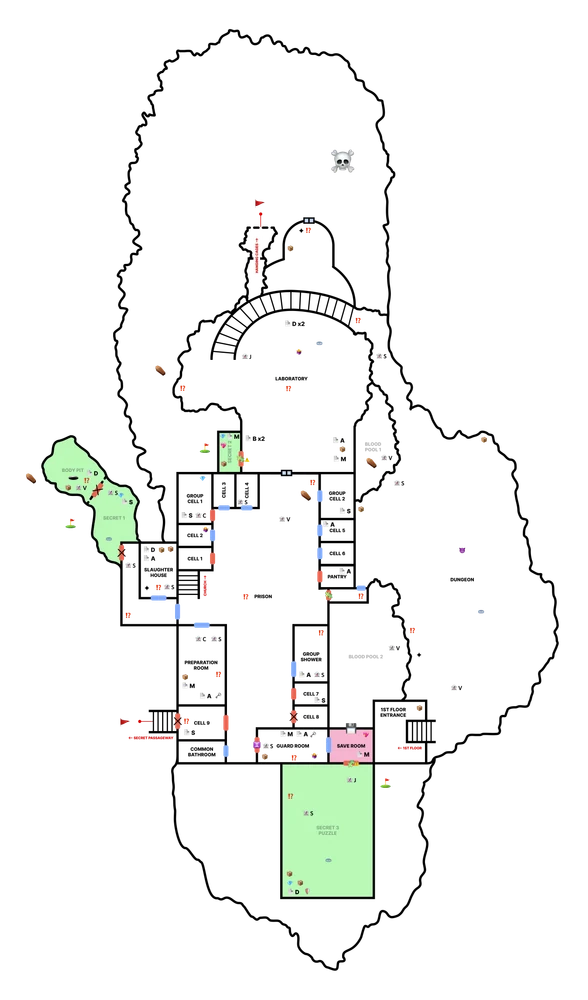 Kingdom of Blood basement schematic map